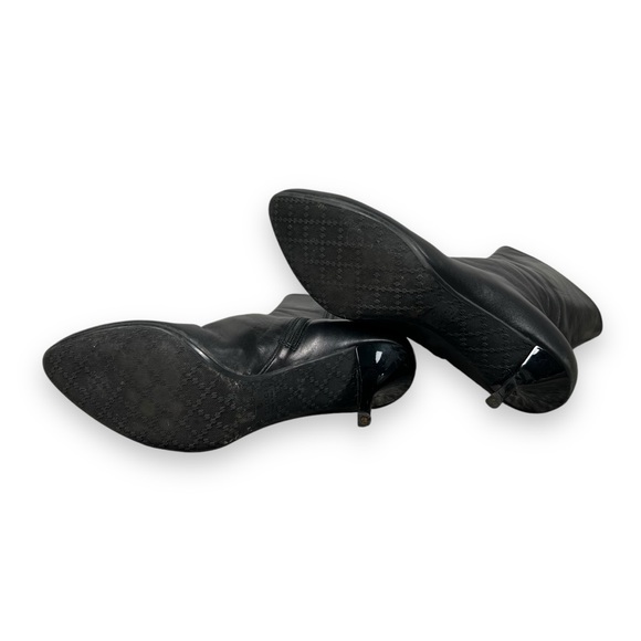 Authentic Gucci 246688 Black Leather Zip Up Ankle Boots Heeled Sz 37 EU / US 7 - Picture 7 of 14